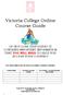 Victoria College Online Course Guide