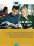 A TEMPUS STUDY. Human Resource Management in Public Higher Education in the Tempus Partner Countries DOI 10.2797/89070. Tempus