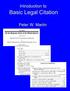 BASIC LEGAL CITATION