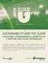 SUSTAINABILITY AND THE CLOUD
