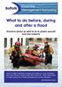 What to do before, during and after a flood