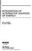 INTEGRATION OF ALTERNATIVE SOURCES OF ENERGY