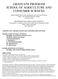 GRADUATE PROGRAM SCHOOL OF AGRICULTURE AND CONSUMER SCIENCES