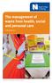 The management of waste from health, social and personal care