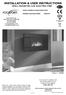 INSTALLATION & USER INSTRUCTIONS WALL MOUNTED LCD ELECTRIC FIRE