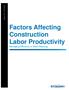 Factors Affecting Construction Labor Productivity