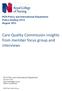 Care Quality Commission insights from member focus group and interviews