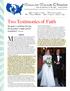 Two Testimonies of Faith