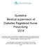 Guideline: Medical supervision of Diabetes Registered Nurse Prescribing 2014