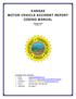 KANSAS MOTOR VEHICLE ACCIDENT REPORT CODING MANUAL