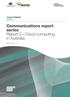 Communications report series Report 2 Cloud computing in Australia