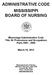 ADMINISTRATIVE CODE MISSISSIPPI BOARD OF NURSING