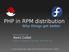 PHP in RPM distribution