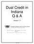 Dual Credit in Indiana Q & A