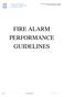 FIRE ALARM PERFORMANCE GUIDELINES