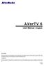 AVerTV 6. User Manual. English DISCLAIMER COPYRIGHT