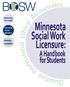 MINNESOTA BOARD OF SOCIAL WORK A HANDBOOK FOR STUDENTS