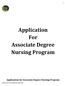 Application For Associate Degree Nursing Program