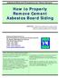 How to Properly Remove Cement Asbestos Board Siding