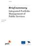 Brief summary Integrated Portfolio Management of Public Services