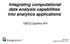 Integrating computational data analysis capabilities into analytics applications