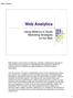 Web Analytics. Using emetrics to Guide Marketing Strategies on the Web