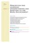 Perception and Learning: Understanding and Adapting to the Work Environment