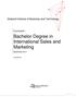 Bachelor Degree in International Sales and Marketing