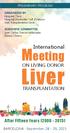 Liver. Meeting. International. on living donor. transplantation. After Fifteen Years (2000-2015)