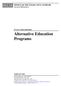 Alternative Education Programs