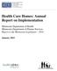 Health Care Homes: Annual Report on Implementation