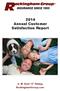 2014 Annual Customer Satisfaction Report