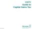CGT1 Guide to Capital Gains Tax