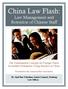 China Law Flash: Law Management and Retention of Chinese Staff