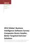2012 Global Business Intelligence Software Survey: Companies Desire Smaller, Better Targeted End-User Solutions