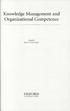 Knowledge Management and Organizational Competence