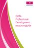 CIMA Professional Development resource guide