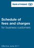 Schedule of fees and charges. for business customers
