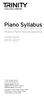 Piano Syllabus. Piano, Piano Accompanying. Grade exams 2015 2017