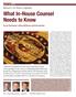 What In-House Counsel Needs to Know
