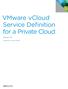 VMware vcloud Service Definition for a Private Cloud