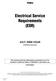 Electrical Service Requirements (ESR)