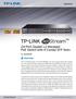 TP-LINK. 24-Port Gigabit L2 Managed PoE Switch with 4 Combo SFP Slots. Overview. Datasheet TL-SG3424P. www.tp-link.com