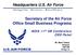 Headquarters U.S. Air Force. Secretary of the Air Force Office Small Business Programs