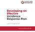 Developing an Effective Incidence Response Plan