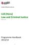 LLB (Hons) Law and Criminal Justice
