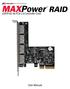 esata 6G-4e PCIe 2.0 Controller Card RAID User Manual