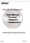 CALLER ID Telephone. Users Manual