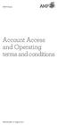AMP Bank. Account Access and Operating terms and conditions