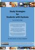 Study Strategies for Students with Dyslexia
